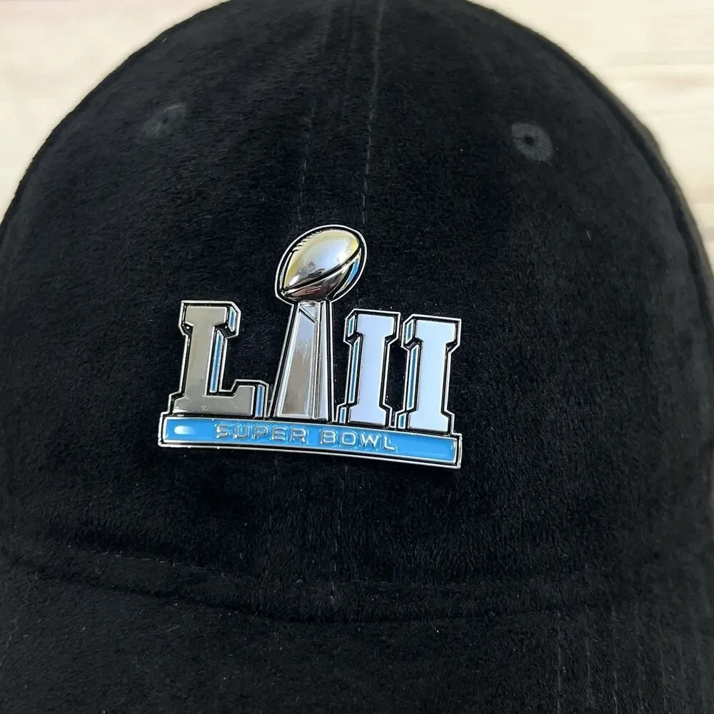 NEW ERA NFL Super Bowl LII Hat Black Suede Adjustable Cap Philadelphia Eagles